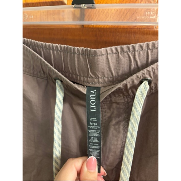 Vuori Large Hazel Ripstop Wide Leg Pants chinos jeans cropped drawstring tie EUC - Picture 5 of 6